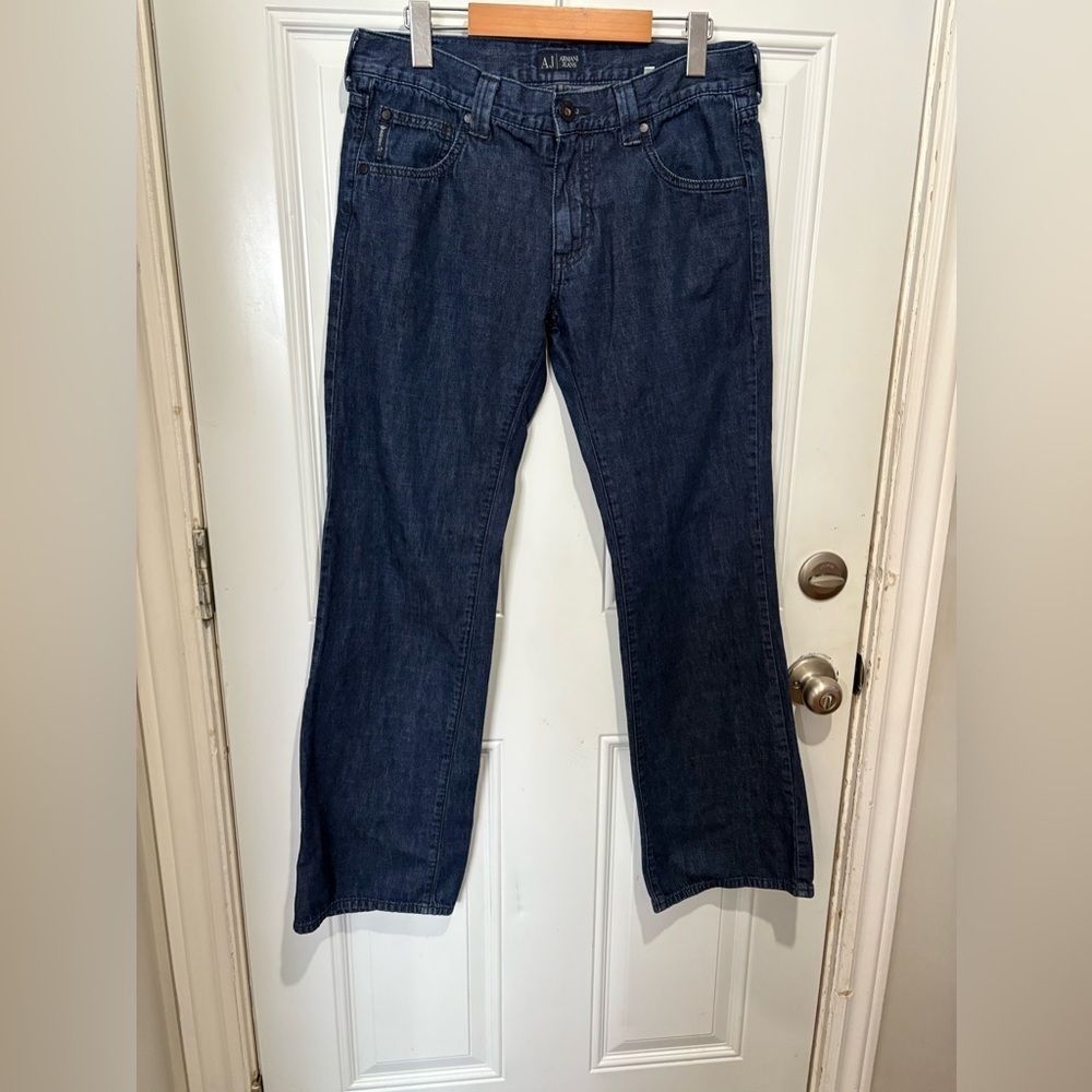 Armani jeans size 32 classic wash bootcut flare style zipper - Picture 1 of 9